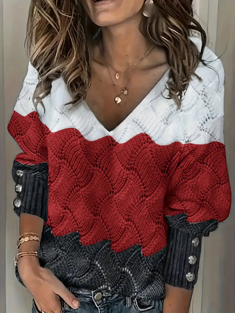 Benilda Elegant V-Neck Sweater