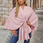 Silei Elegant Poncho Sweater