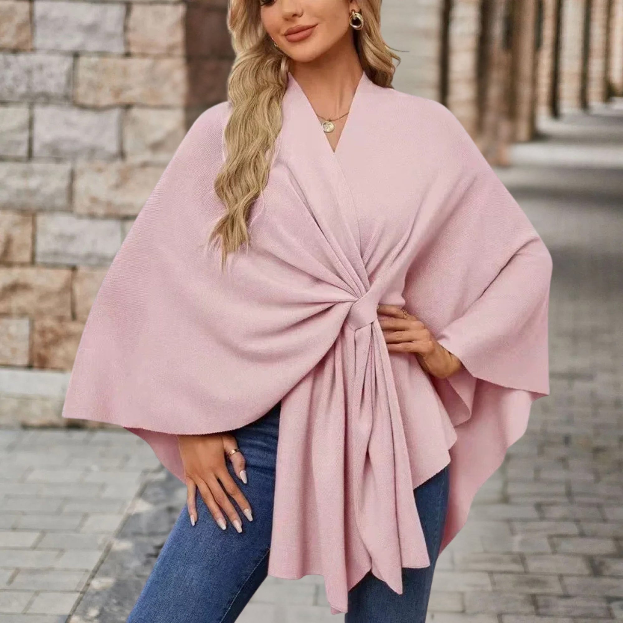 Silei Elegant Poncho Sweater