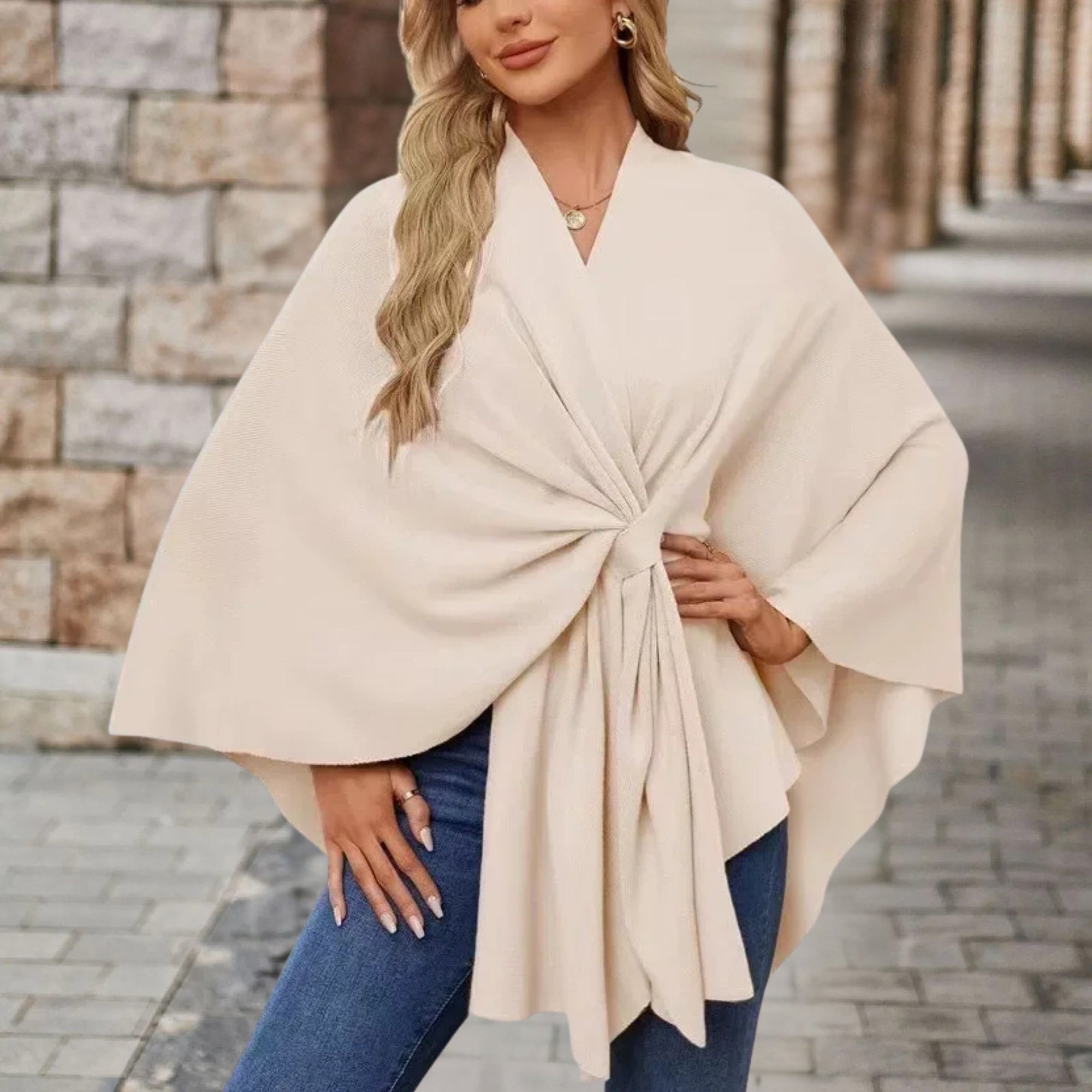 Silei Elegant Poncho Sweater