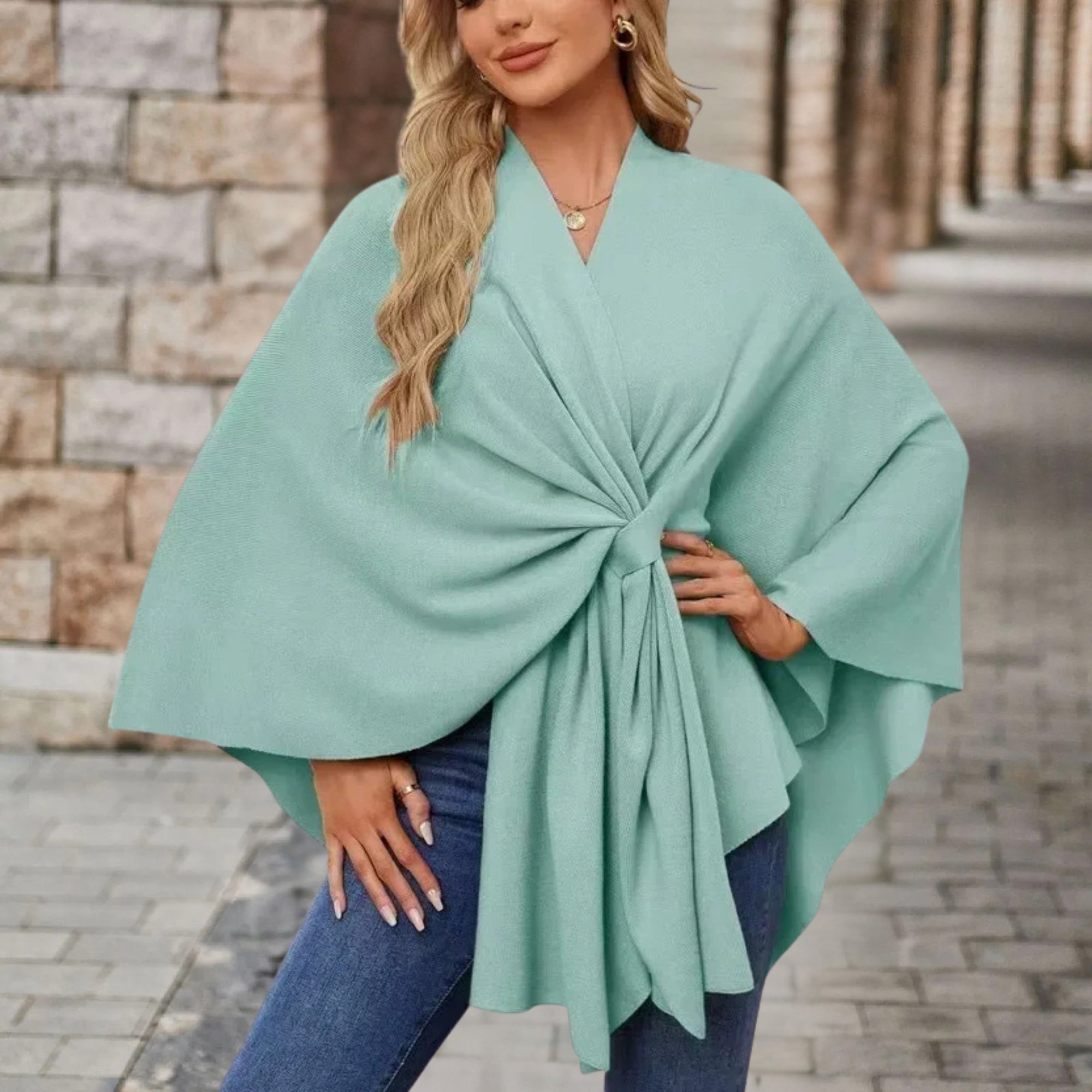 Silei Elegant Poncho Sweater