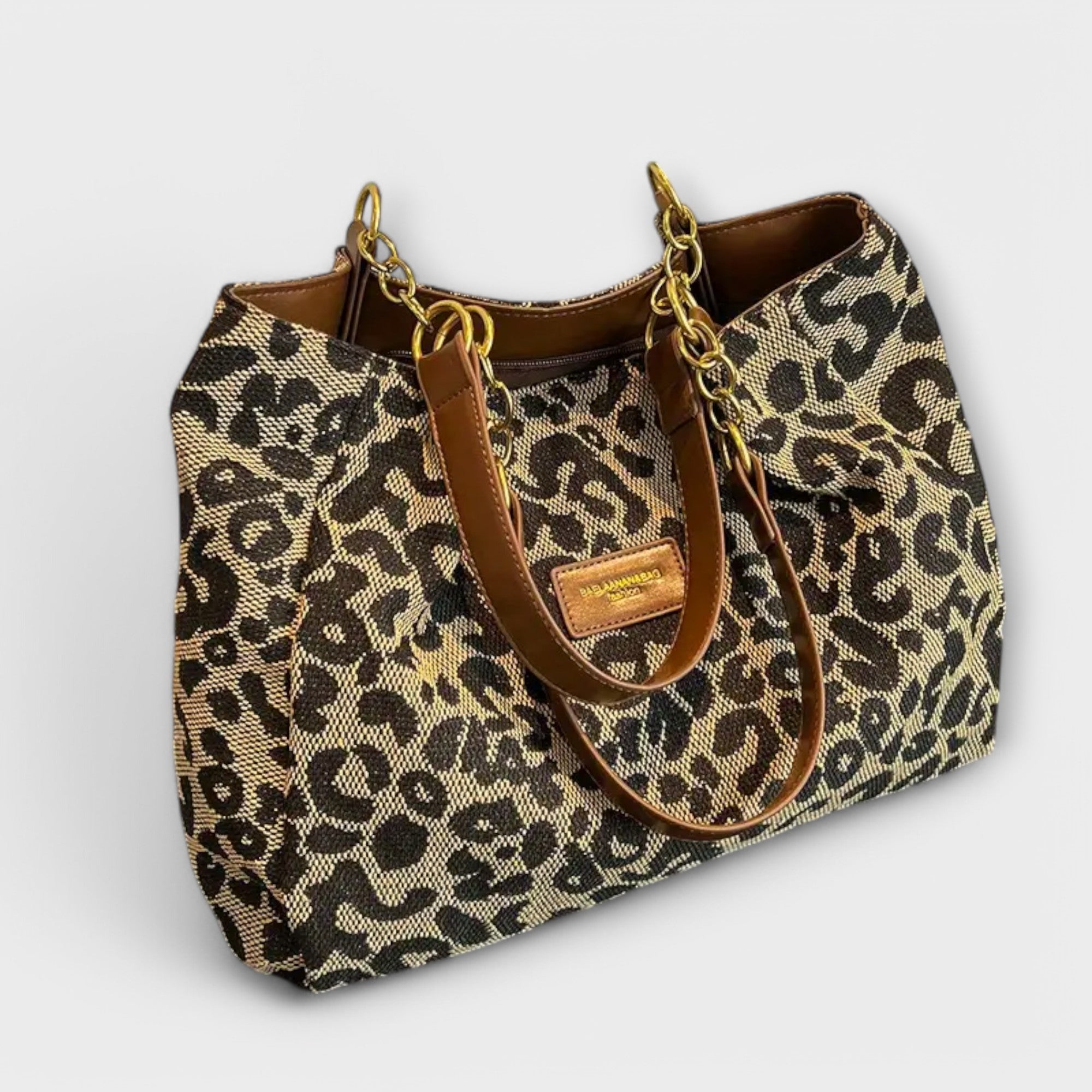 Sylvie - Leopard Canvas Tote