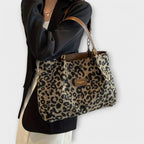 Sylvie - Leopard Canvas Tote