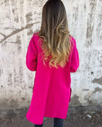 JULIA Long-Sleeve Zip Cardigan