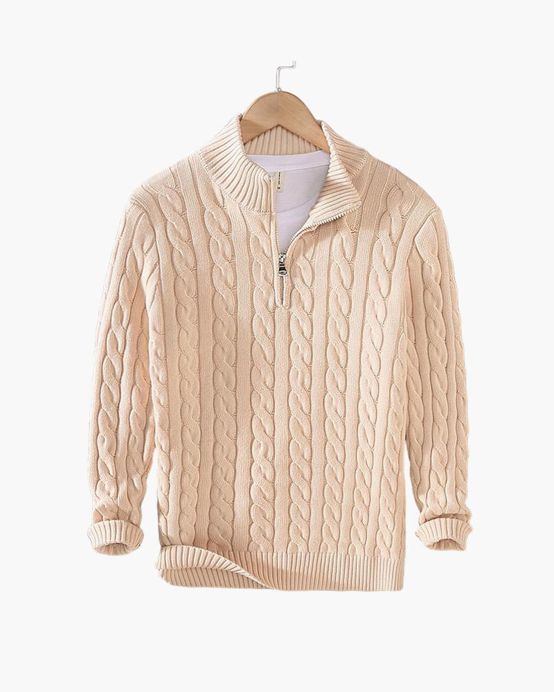 Valerio Cable Zip Sweater – Valourás