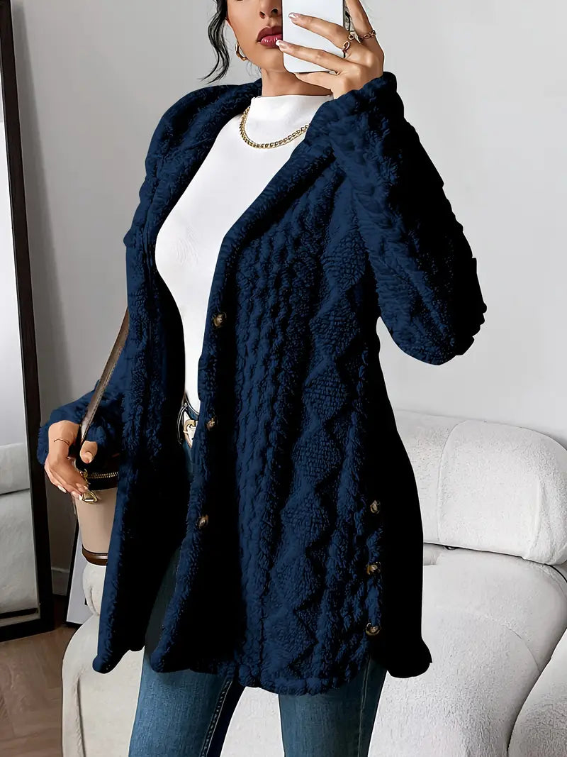 Elise Plush Hooded Cardigan