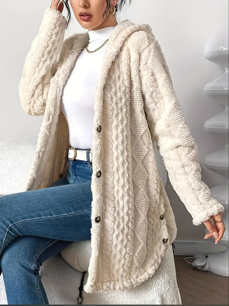 Elise Plush Hooded Cardigan