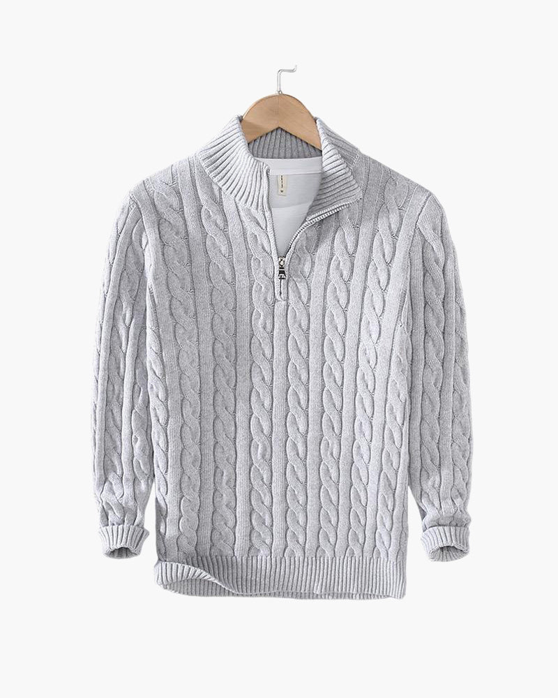 Valerio Cable Zip Sweater – Valourás