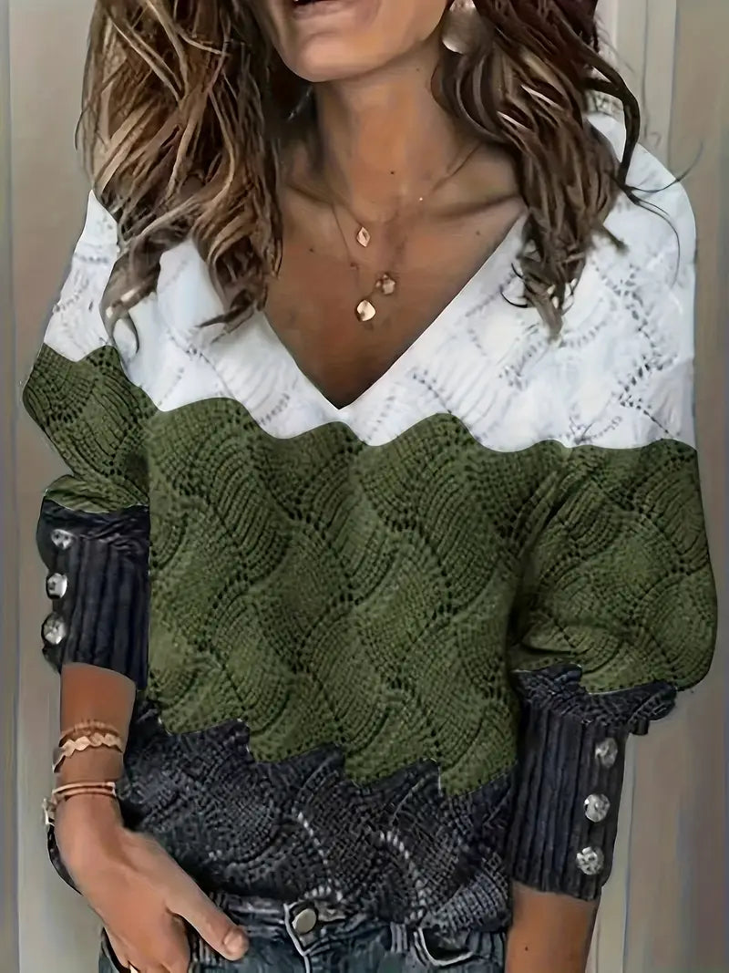 Benilda Elegant V-Neck Sweater