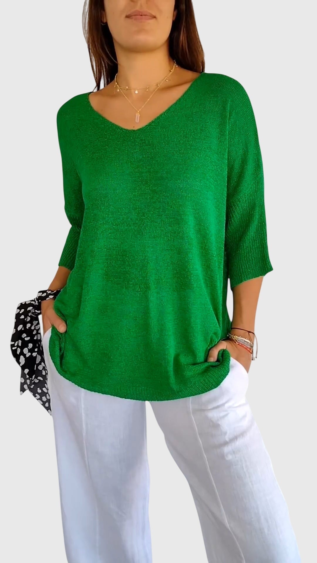 Cassandra™ Elegant V-Neck Top