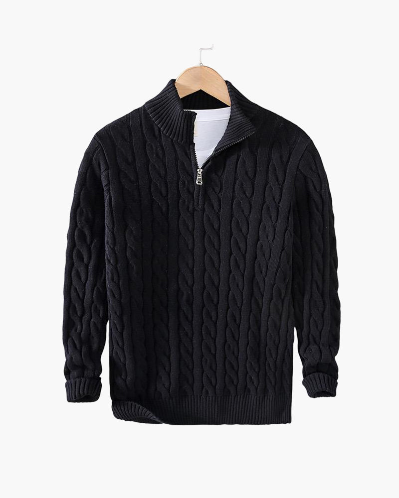 Valerio Cable Zip Sweater – Valourás