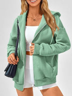 Elena Quilted Zip Hoodie