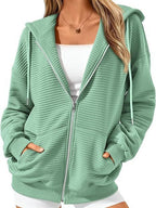 Elena Quilted Zip Hoodie