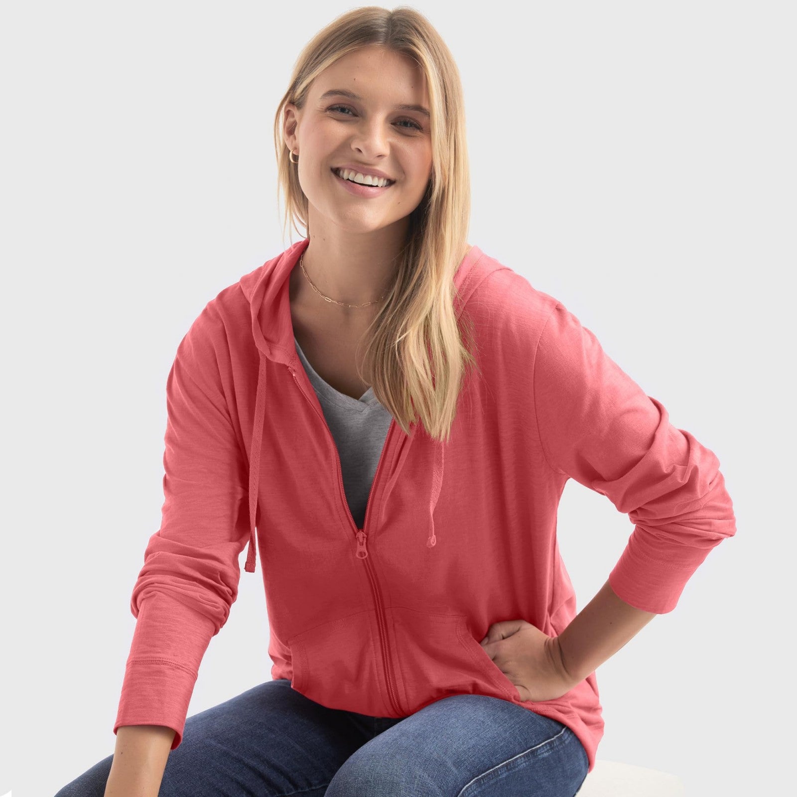 Lena Lightweight Zip Hoodie