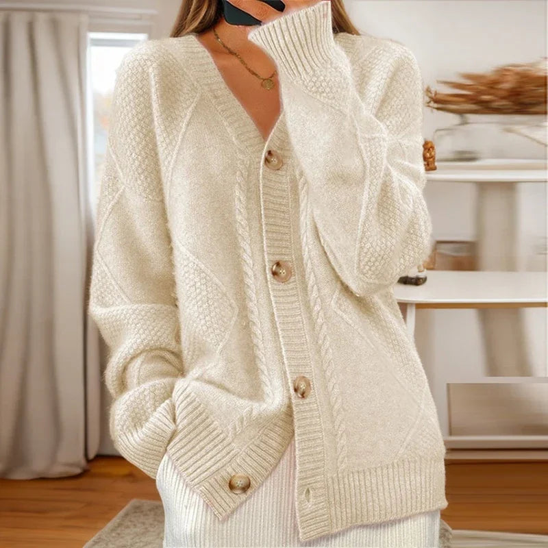 Loise Cable-Knit Cardigan