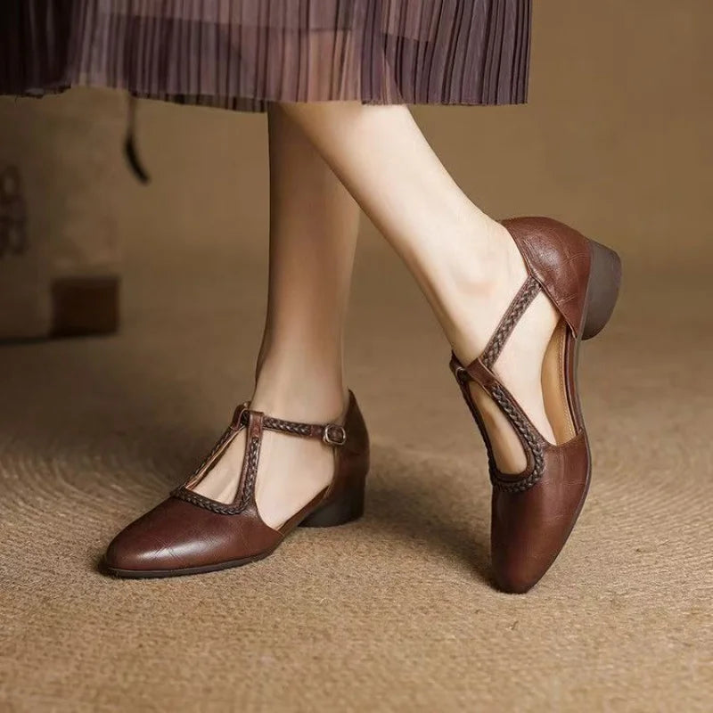 Valeria T-Strap Sandals