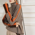 Elenor | Herringbone Luxe Turtleneck