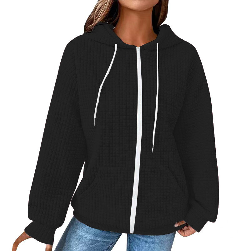 Nora Waffle Zip Hoodie