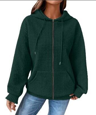 Lena Waffle Zip Hoodie