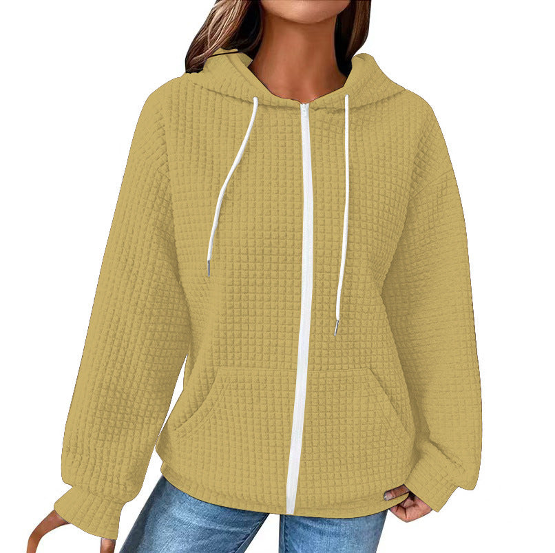 Nora Waffle Zip Hoodie