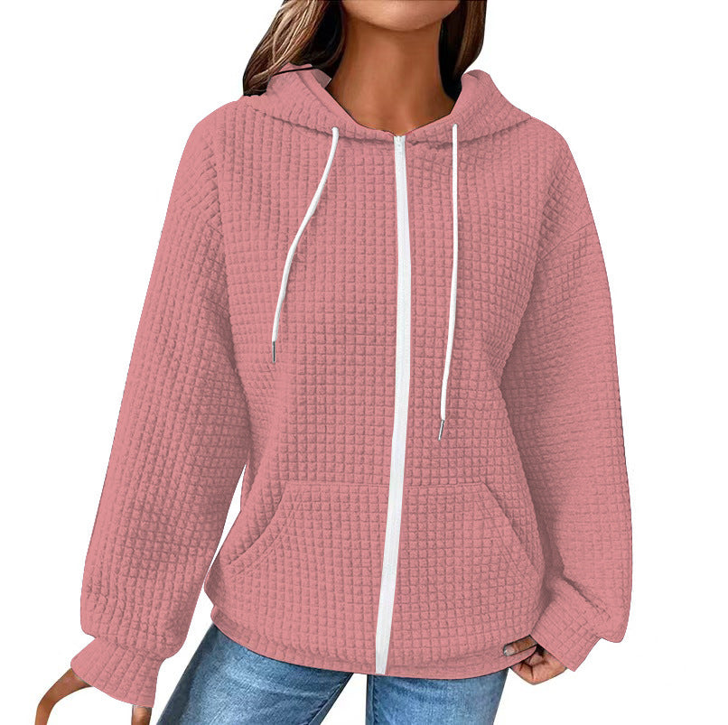 Nora Waffle Zip Hoodie