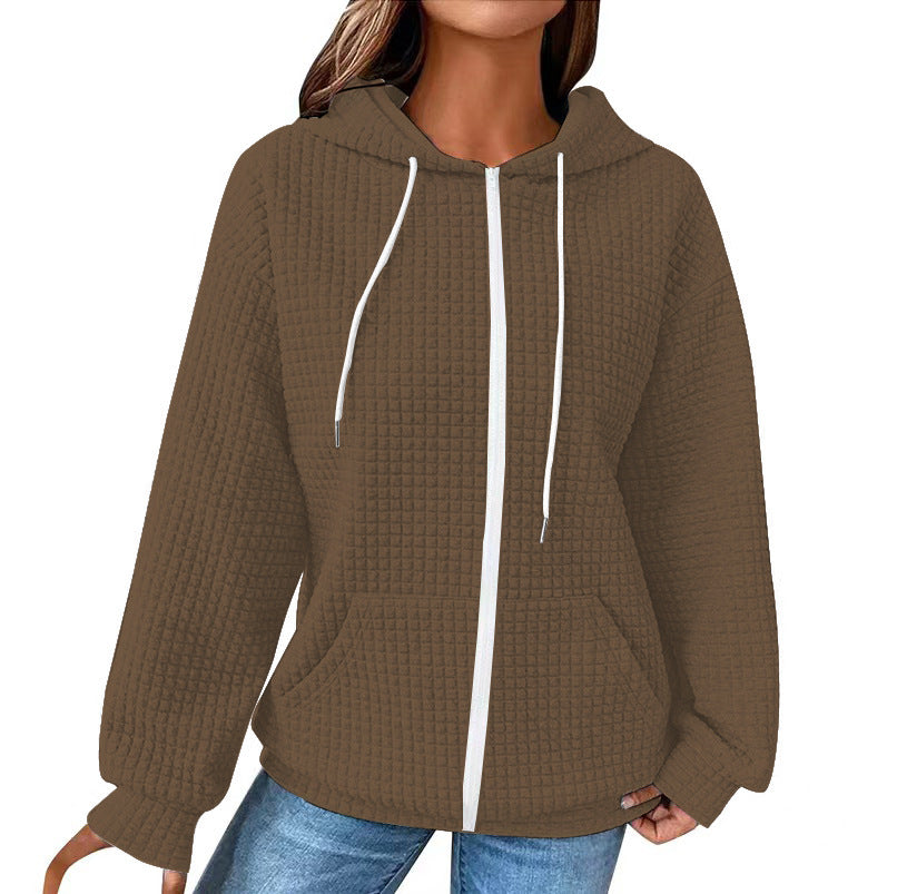 Nora Waffle Zip Hoodie