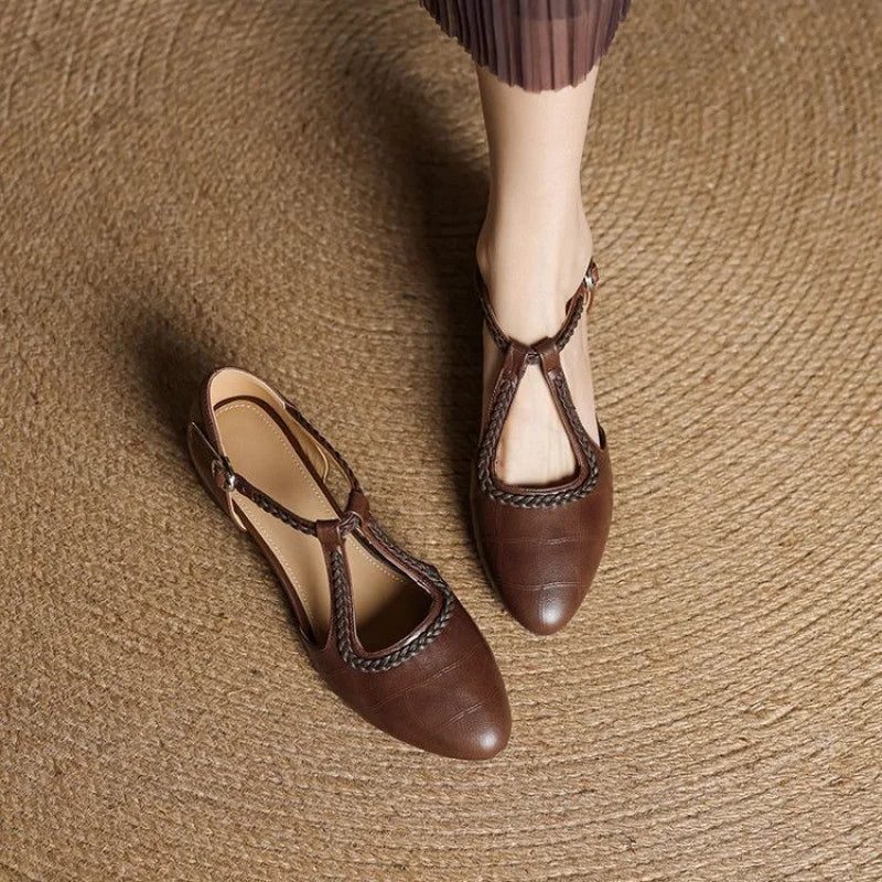 Valeria T-Strap Sandals