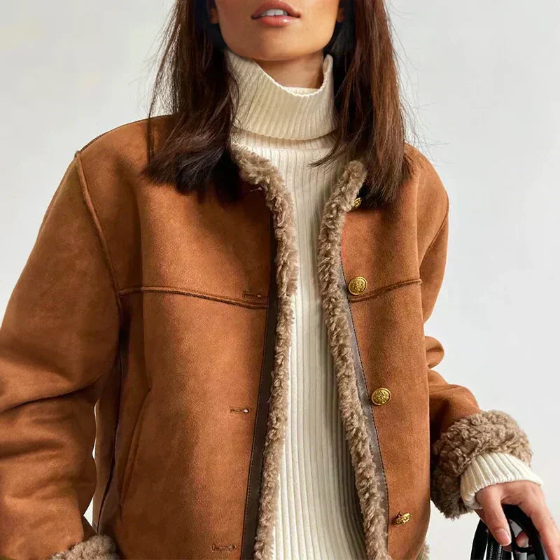 Rosalie Shearling Jacket – Elegant & Timeless