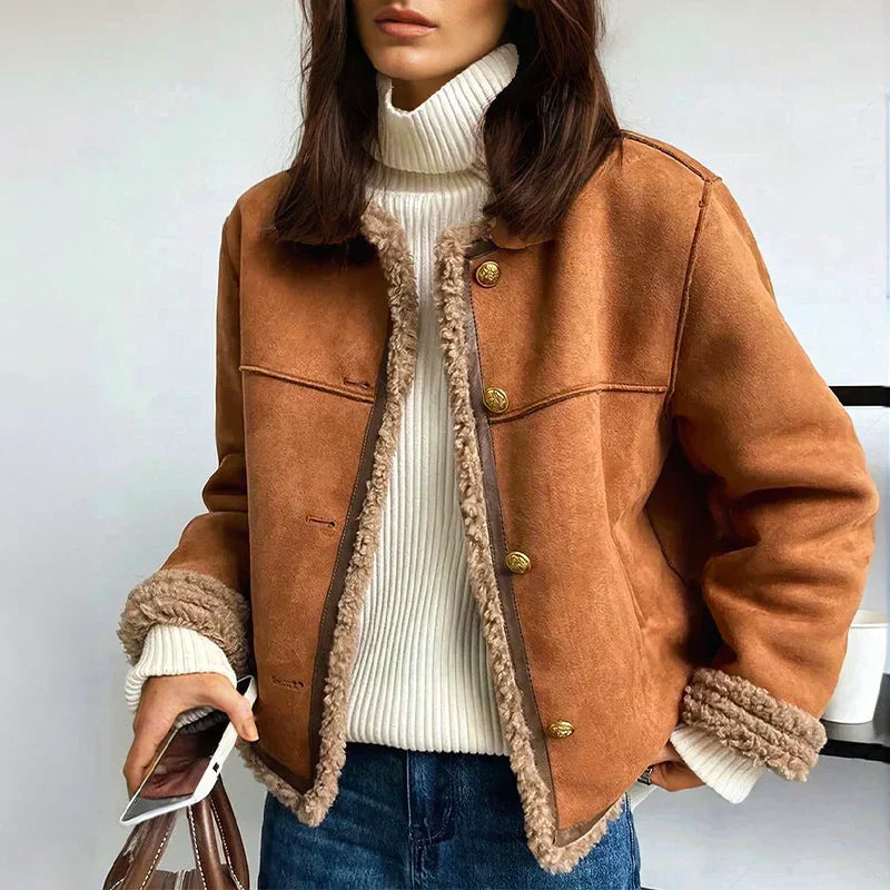 Rosalie Shearling Jacket – Elegant & Timeless