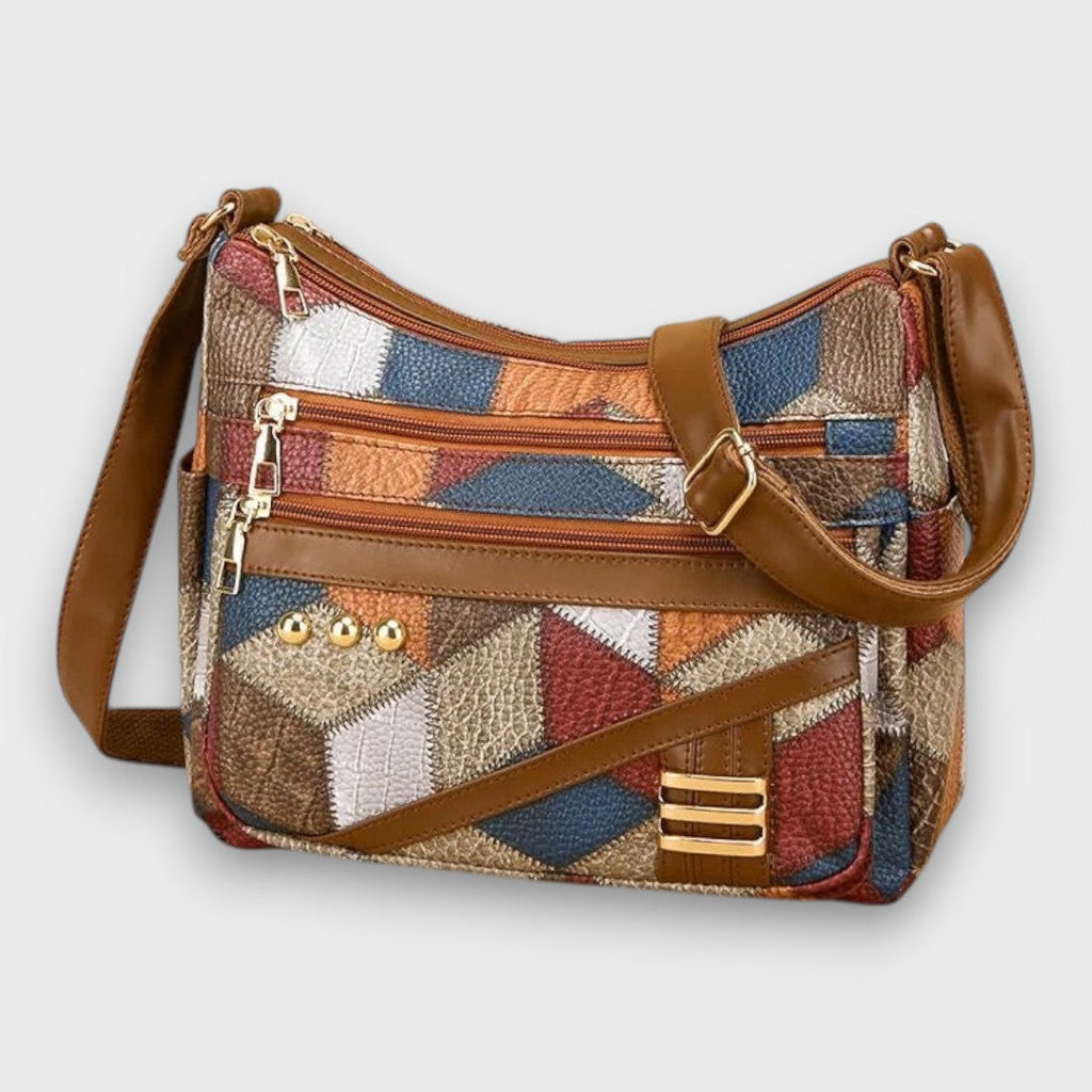 Miresta Patchwork Leather Shoulder Bag