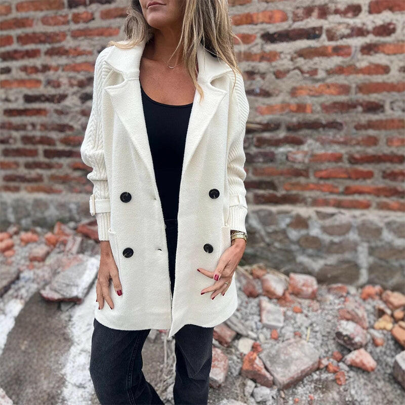ISOLA™  Mid-Length Double-Breasted Coat